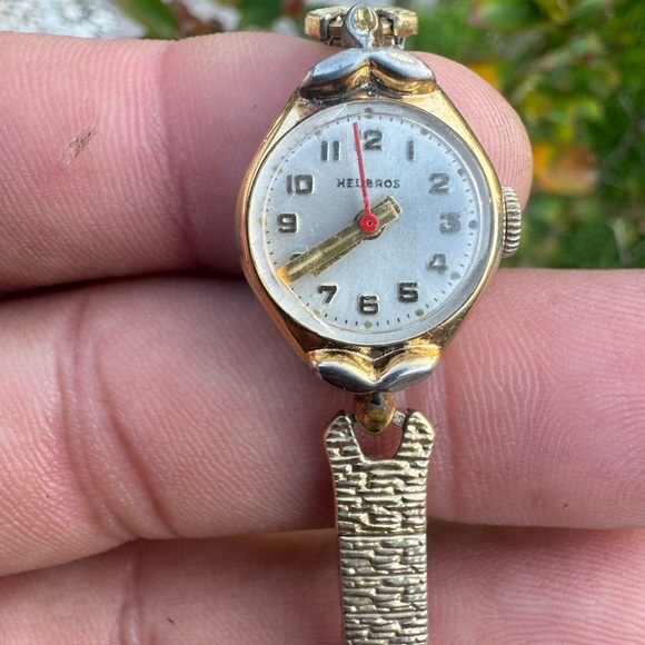 Vtg Helbros Self Wind Gold tone Cocktail Watch 🔥 - Picture 2 of 8